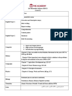 2nd Bimonthly Syllabus Grade 9 Block H