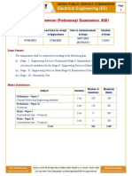 Engineering Services (Preliminary) Examination, 2021: 07.04.2021 27.04.2021 18.07.2021 (Sunday) 1 Day