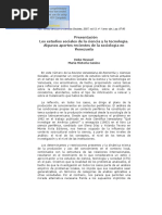 Maria Canino - Los Estudios Sociales de La Ciencia y La Tecnología (Algunos Aportes Recientes de La Sociología en Venezuela)