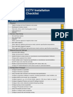 CCTV Installation Checklist: Camera