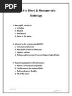 MCQS in Blood & Hemopoiesis Histology