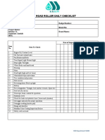 Road Roller Checklist