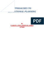 Approaches To Educational Planning