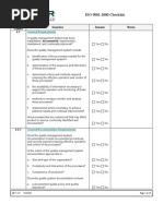 ISO 9001-2000 Standard Checklist