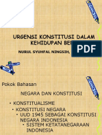 Urgensi Konstitusi Dalam Kehidupan Bernegara