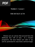 Module 3 Lesson 1 The Human Acts