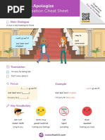 How To Apologize Conversation Cheat Sheet: Main Dialogue