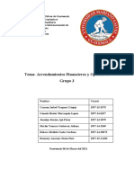 Arrendamientos Financieros y Operativos Grupo No. 3