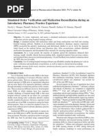 Teachers' Topic Simulated Order Verification and Medication Reconciliation During An Introductory Pharmacy Practice Experience