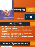 Digestive Sysytem: Basic Health Care