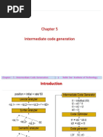 1 Chapter - 5: Intermediate Code Generation Bahir Dar Institute of Technology