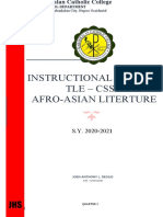 Instructional Module Tle - Css 9 Afro-Asian Literture: Guanzon ST., Kabankalan City, Negros Occidental