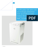 PURIFICADOR DAIKIN MC55W EEDES20 Data Books Spanish