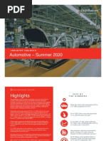 Automotive - Summer 2020: Industry Insights