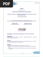 La Red Vincular, Sostén Del Aprendizaje en Educación A Distancia