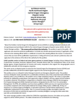 Outreach Notice Pacific Northwest Region Central Oregon Interagency Dispatch Center 1605 SE Ochoco Way Redmond, OR 97756 Center Manager GS-0301-09/11