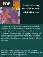 Creative Literary Works and Socio-Political Context