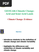 GEOG 434:climatic Change: Arid and Semi-Arid Lands