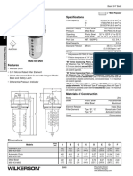 Coalescing Filter M30: Specifi Cations