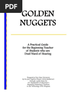 Golden Nuggets: A Practical Guide For The Beginning Teacher of Students Who Are Deaf/Hard of Hearing