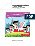 Rencana Pelaksanaan Pembelajaran (RPP) Tematik Terpadu SUBTEMA 3 Bersatu Kita Teguh Pembelajaran 1 Pembelajaran 2 Pembelajaran 3