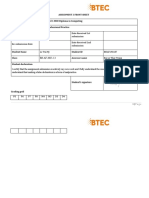 Assignment 2 Front Sheet Qualification BTEC Level 5 HND Diploma in Computing Unit Number and Title Unit 3: Professional Practice