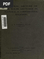 Inaugural Lecture of The Wilde Lecturer in Natural Comparative Religion by Farnell, Lewis Richard