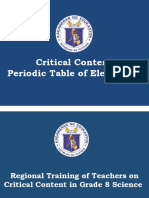 Critical Content Periodic Table of Elements