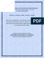 Programa Jornada Internacional de Actualización en Fonoaudiología