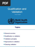 Qualification and Validation: Tony Gould