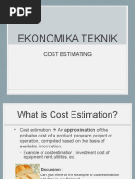 Ekonomika Teknik: Cost Estimating