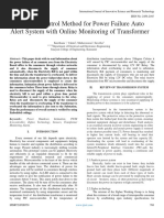 Adaptive Control Method For Power Failure Auto Alert System With Online Monitoring of Transformer