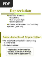 Depreciation: Historical Methods