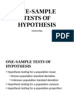 AK - STATISTIKA - 03 - One Sample Tests of Hypothesis