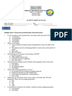 Activity Sheet in Tle 10: J. Santiago Integrated High School