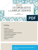 Post-Operative Complications: Hadi Munib Oral and Maxillofacial Surgery