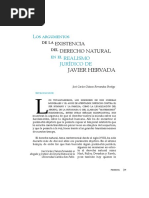 Los Argumentos de La Existencia Del Derecho Natural en El Realismo Jurídico de Javier Hervada - José Chávez-Fernández P.