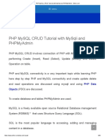 PHP MySQL CRUD Tutorial With MySqli and PHPMyAdmin