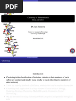 Clustering in Bioinformatics