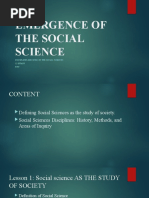 Emergence of The Social Science