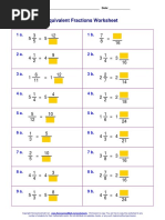 Equivalent Fractions Worksheet