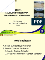 Kuliah 11. Ekonomi SD Terbaharukan - Perikanan