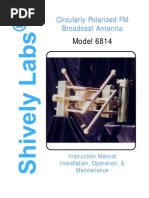 Model 6814: Circularly Polarized FM Broadcast Antenna