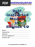 English 10 (Week 1 & 5)