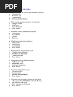 MCQ On Educational Management