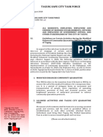 Modified Enhanced Community Quarantine in Taguig in Times of COVID 19