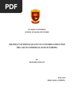 The Impact of Service Quality On Customer Satisfaction The Case of Commercial Bank of Ethiopia