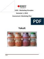 Yakult: MKTG1199 - Marketing Principles Semester 1, 2014 Assessment: Marketing Plan