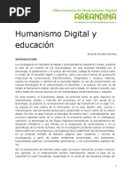 Humanismo Digital y Educacion