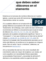 10 Cosas Que Debes Saber Sobre Los Diáconos